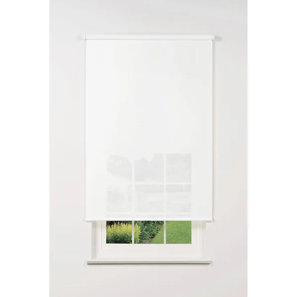 Linen Avenue Cordless 5% Solar Screen Standard Roller Shade - White 28 W x 78 H
