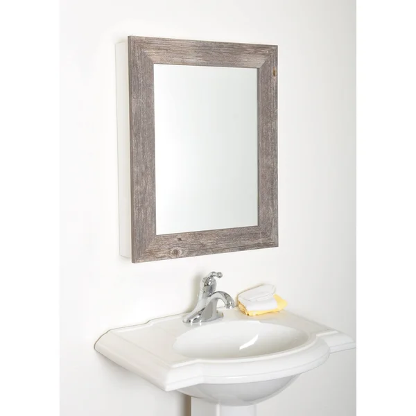 Farmhouse Grain Mirrored Cabinet 60WH-41 - 20 x 26 x 5 inches