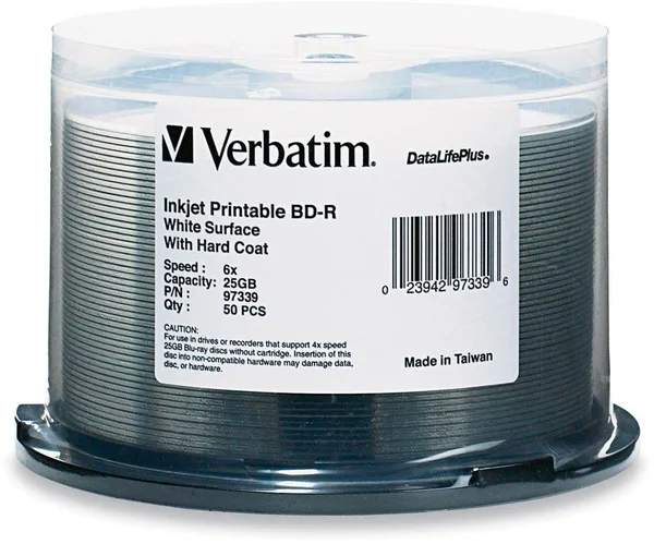 Verbatim DataLifePlus Storage media - BD-R - 6x 25 GB - 50 count
