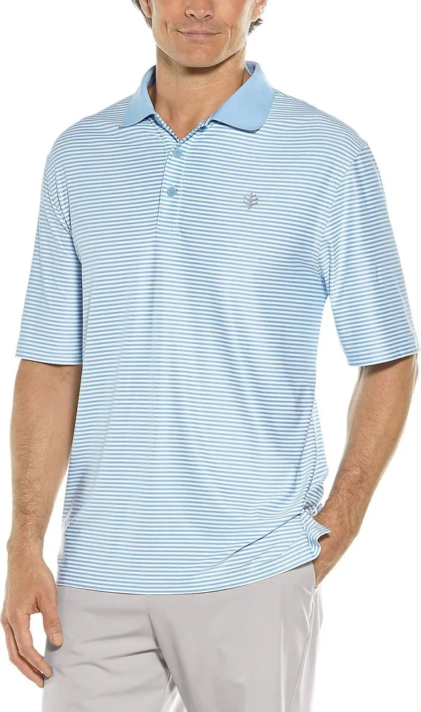 Coolibar UPF 50+ Men's Erodym Short Sleeve Golf Polo - Sun Protective