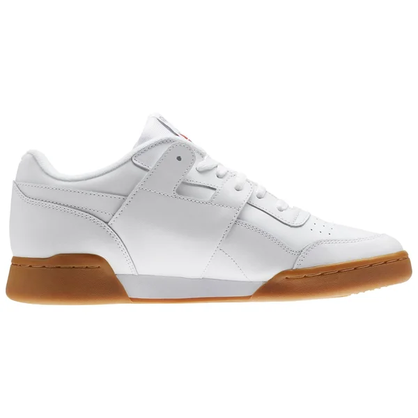 Reebok Men Workout Plus Sneaker, White/Carbon/Classic Red, 6