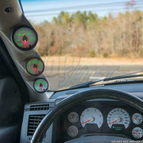 GlowShift Taupe Triple Pillar Pod for 2003-2009 Dodge Ram Cummins Com