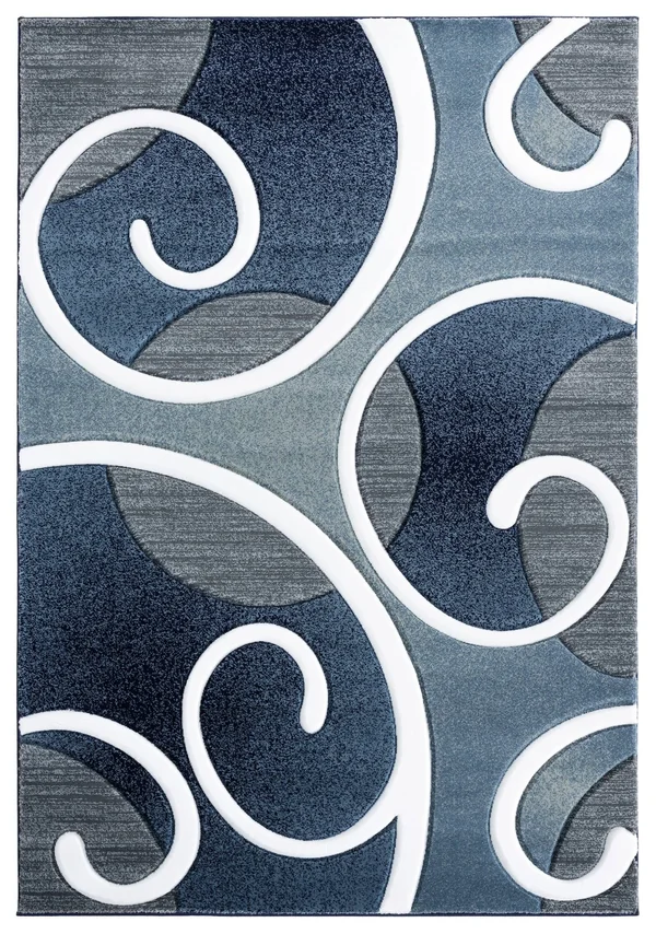 United Weavers Bristol Riley Navy Area Rug - 7&10x22 Round