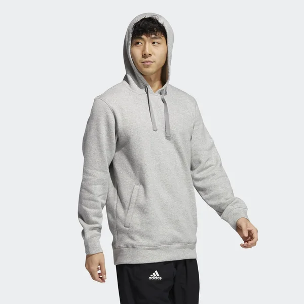 Adidas Fleece Sportswear Hoodie - Light Heather Grey, Men's Light Heather Grey, L