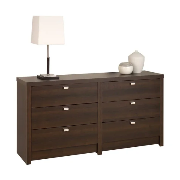 Prepac Espresso Designer Series 9 6 Drawer Dresser