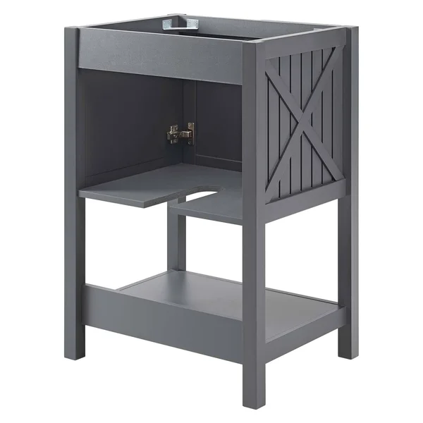 Modway Steam 23x22 Bathroom Vanity Cabinet (Sink Basin Not Included) Gray