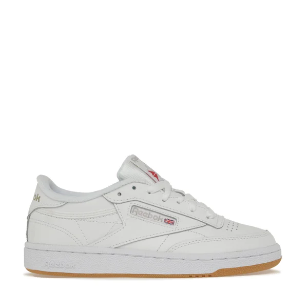 Reebok Club C 85 White/Grey/Gum Women's Shoes, Size: 6.5