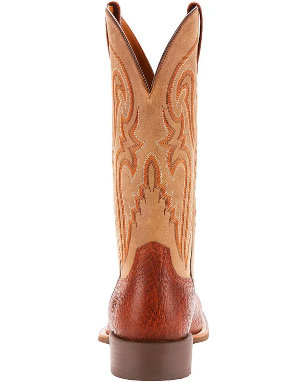 Ariat Men's Heritage Latigo Cognac Bullhide Square Toe Boots 10025094