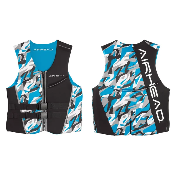Airhead Camo Cool Kwik-Dry Neolite Life Vest - Size: XL, Blue
