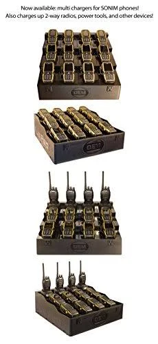 Klein Electronics FuelPad12 Professional Series 12-Unit Battery Charger - Radio & Battery Charger Desktop Organizer Station