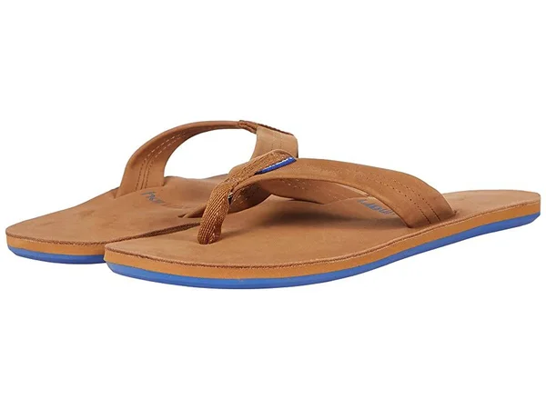 Hari Mari Men's Fields Flip Flops - Tan/ Blue - 9
