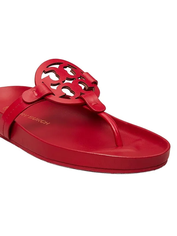 Tory Burch Women's Miller Cloud Thong Sandals - Red - Size 5.5 - Tory Red