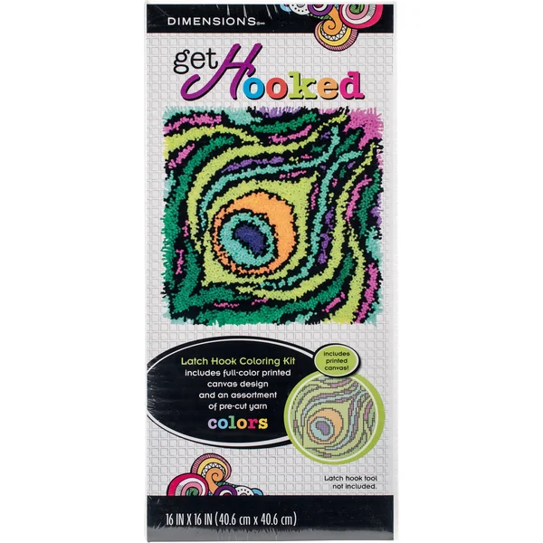 Dimensions Colorful Feather Latch Hook Kit