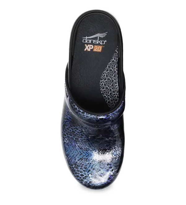 Dansko Women's XP 2.0 Pewter Marbled Patent Clogs 41