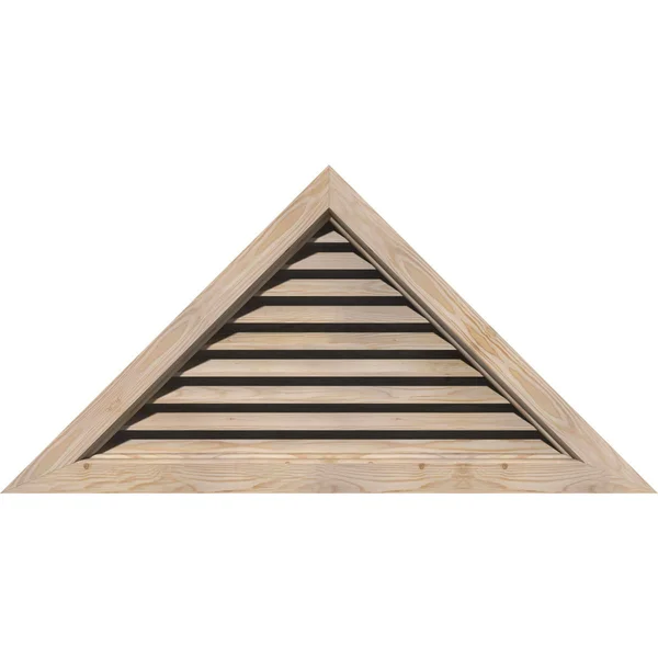 Ekena Millwork GVWTR68X1700SFPPI 68x22W x 17x22H Triangle Gable Vent (89 1/8x22W x 22 3/8x22H Frame Size) 6/12 Pitch: Primed - Fu