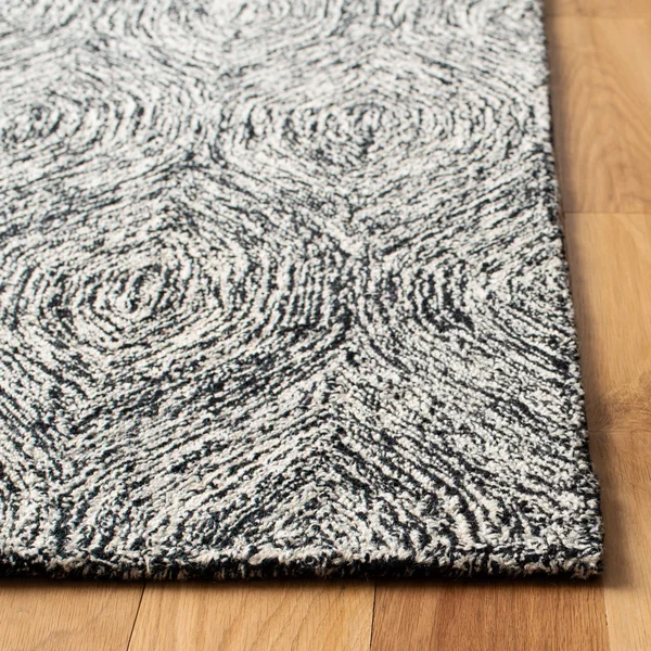 Safavieh Micro-Loop Rug Collection MLP615Z - Black, Ivory - 4& x 6&