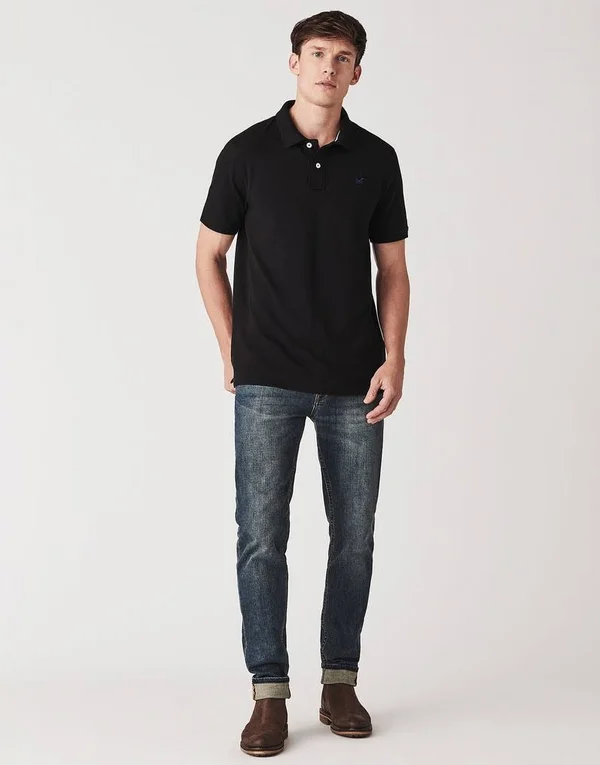 Crew Clothing Classic Pique Polo Shirt, Black