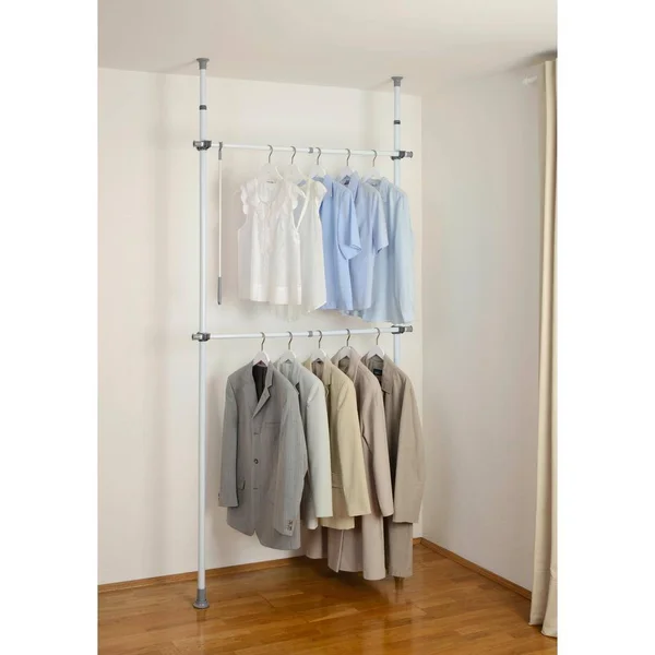 Wenko Herkules Basic Telescopic Clothes Rack System, White