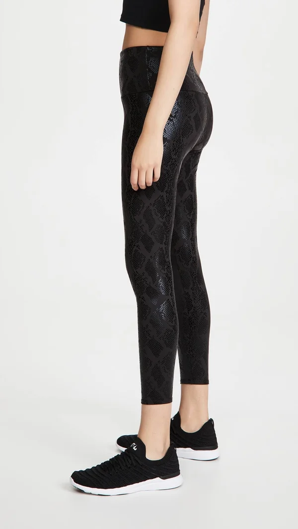Onzie Foil Midi Legging - Black Snake - Women's