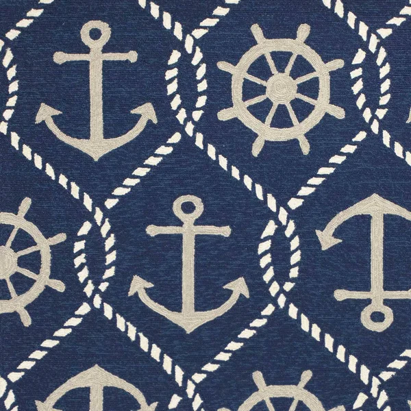 3&3x22 x 5&3x22 UV-Treated Polypropylene Navy Area Rug