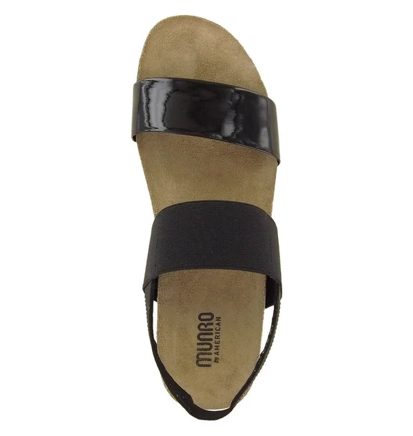 Munro Women's Pisces, Black Fabric/Patent Size: 11 N