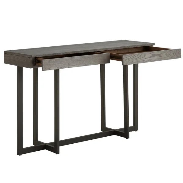 Eldersley Wood Finish Sofa Table with Two Drawers by Inspire Q Modern - Black Finish