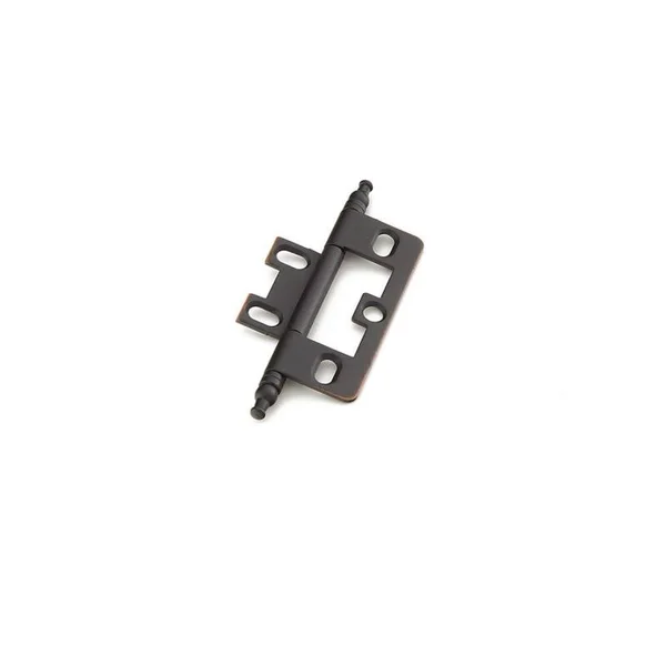 Schaub and Company 1100M-30PACK Pack of 30 - Non-Mortise Solid Brass Cabinet Inset Butt Hinge with Minaret Finials Michelangelo