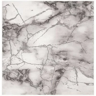 Coupland Abstract Gray Area Rug Orren Ellis Rug Size: Square 4&