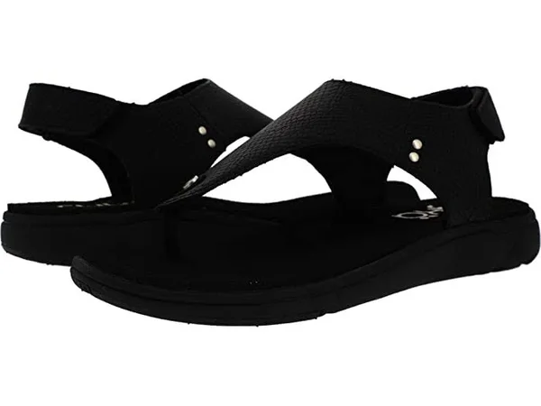 Ryka Women's Margo Ankle Straps Sandals - Black Snake