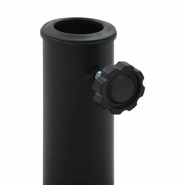 vidaXL Parasol Base Half Round Polyresin 19.8 lbs Black, 45198