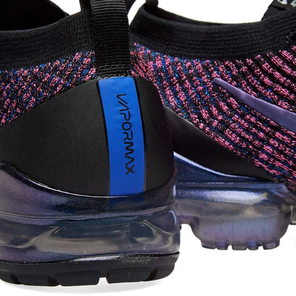 Nike Air VaporMax Flyknit 3 Black - Racer Blue & Fuchsia