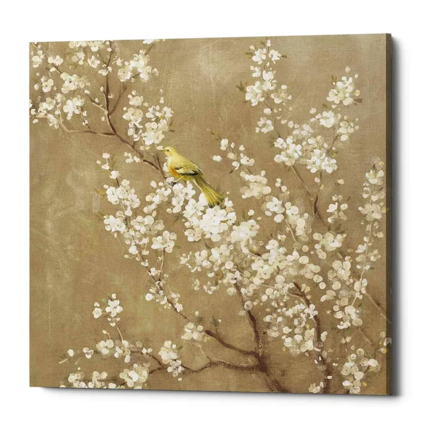 Epic Graffiti &White Cherry Blossom II Neutral& by Danhui Nai - Canvas Wall Art, 18x22x18x22