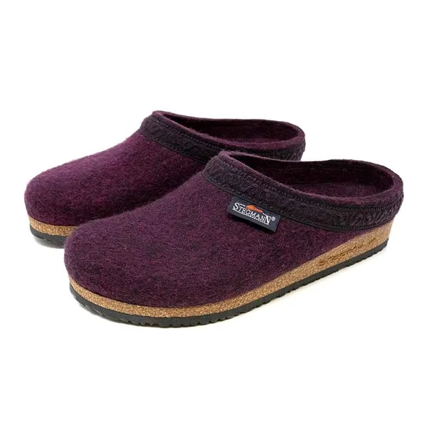 Stegmann Original Felt Clogs: Women's - Dark Magenta - Size 7
