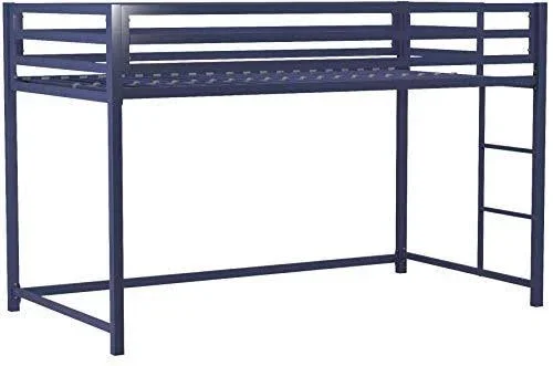 DHP Miles Metal Junior Twin Loft Bed, Blue