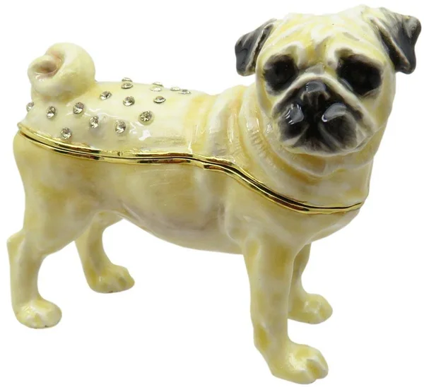 Pug Jeweled Trinket Box with Swarovski Crystals.