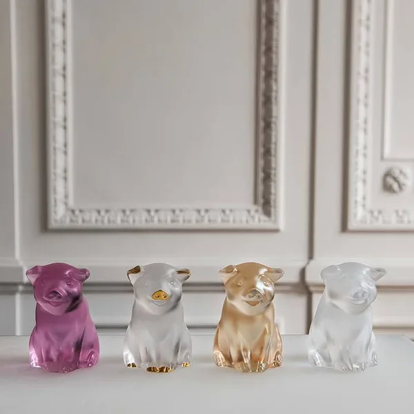 Lalique - Pig Sculpture - Clear
