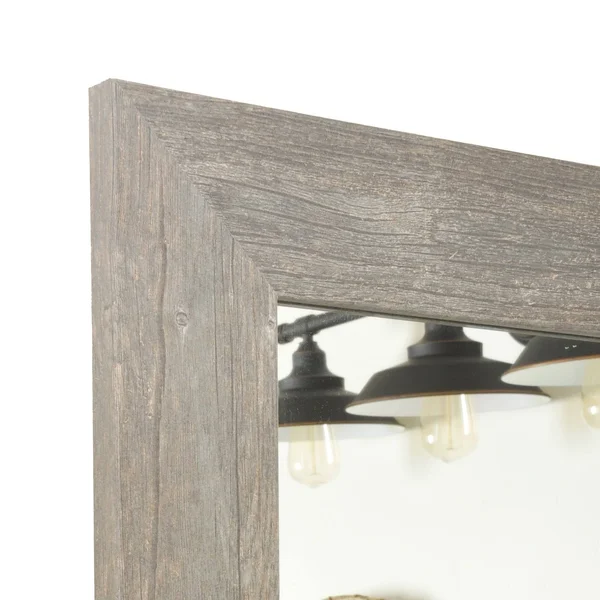 American Value Rustic Wild West Barnwood Wall Mirror, Size: 38.5, Brown