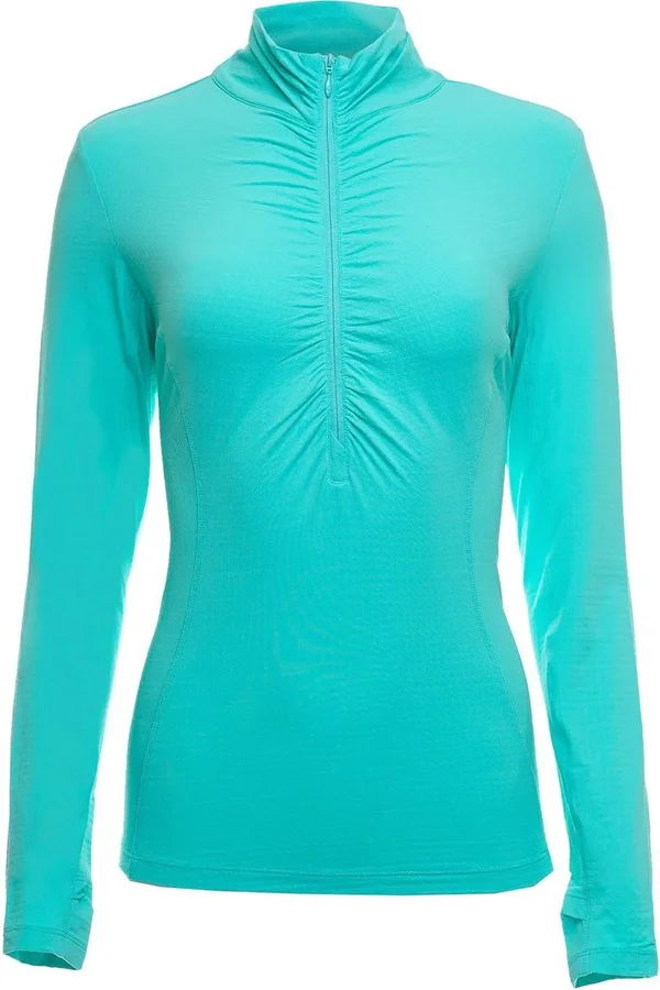 IBKUL Golf- Ladies Rouched Long Sleeve Mock