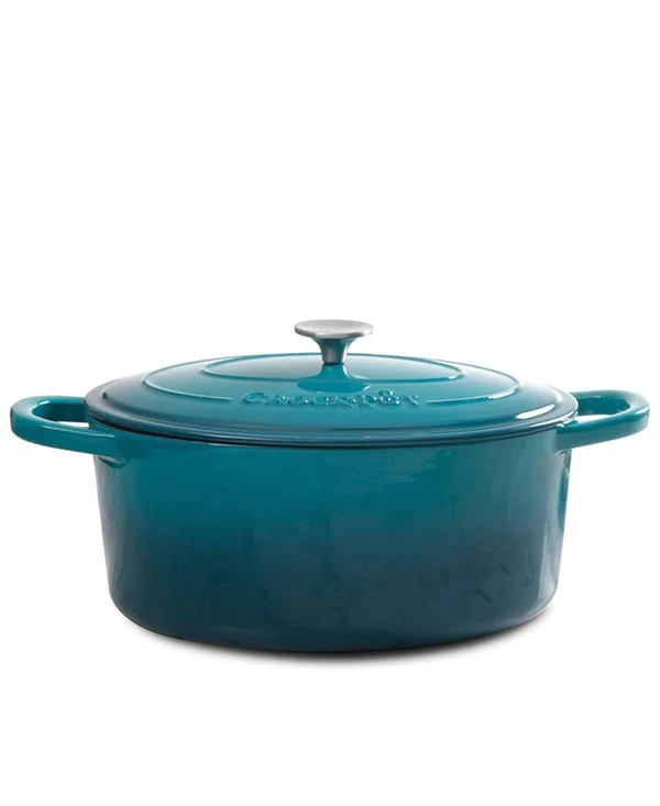 Crock Pot Artisan Enameled Cast Iron 5-Quart Round Dutch Oven - Sunset Orange