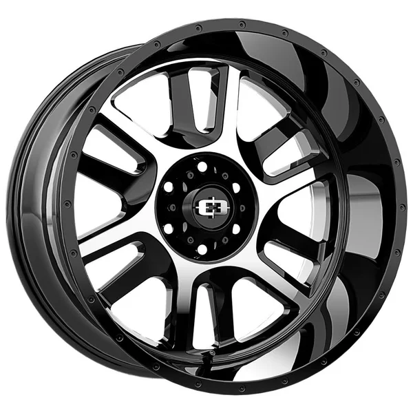 Vision 419 Split 20x9 8x170 +12mm Black/Machined Wheel Rim