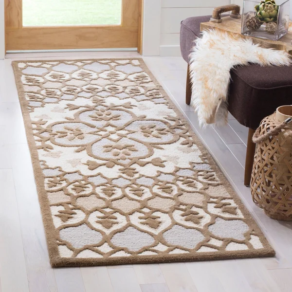 Safavieh 5& x 5& Round Bellagio BLG610A Pink Ivory Rug