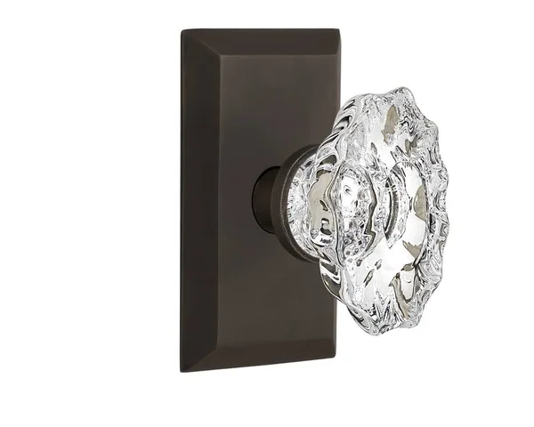 Nostalgic Warehouse 713954 Studio Plate Privacy Chateau Door Knob - Oil-Rubbed Bronze