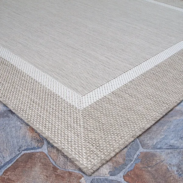 Pergola Channel Natural-Terracotta Indoor/Outdoor Runner Rug - 2&3x22 x 7&10x22 Runner