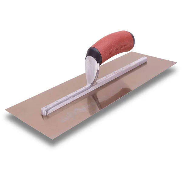 Marshalltown MXS81GSDC 18in x 4in Golden Stainless Finishing Trowel with DuraCork Handle