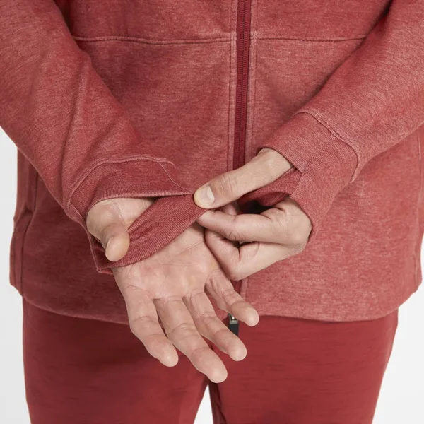 Nike Yoga Men's Full-Zip Hoodie in Red - Size: Small, CU6260-689