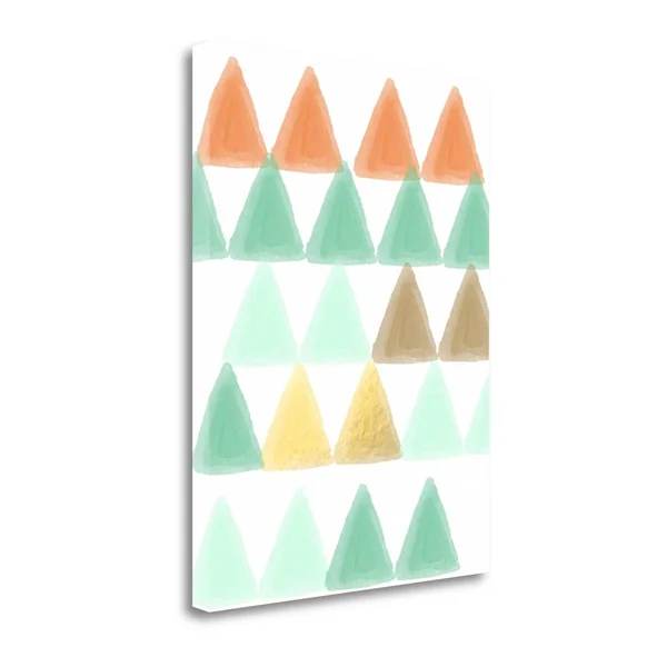 Tangletown Fine Art Triangle Pattern Print by Linda Woods Giclee Print on Gallery Wrap Canvas, 17x22 x 23x22 - Multi