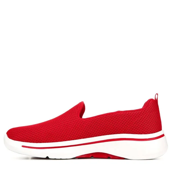 Skechers Women's GOwalk Arch Fit - Grateful Slip-On Walking Shoes - Red, 7.0