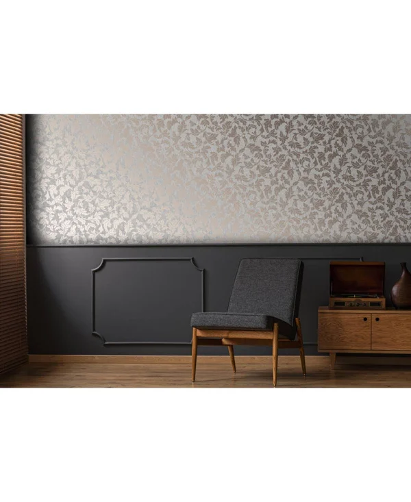 Milan Scroll Grey Wallpaper