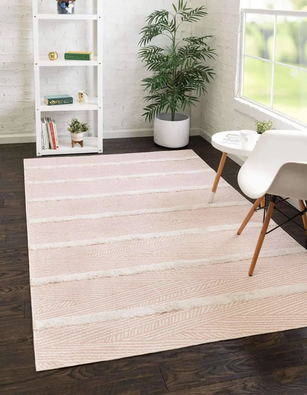 Sabrina Soto Casa Area Rug or Runner, Size: 8& 3 x 10& 0, Pink
