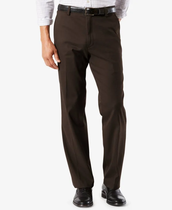 Dockers Men's Easy Classic Fit Khaki Stretch Pants - Brown 34x34